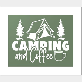 Camping And Coffee Design Posters and Art